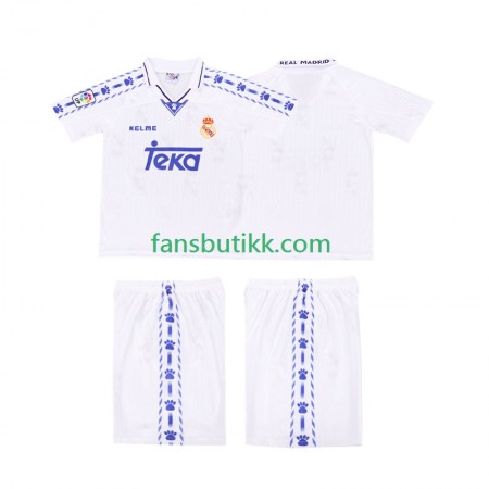 Fotballdrakt Real Madrid Barn Retro Hjemmetrøye 1996-1997 Kortermet